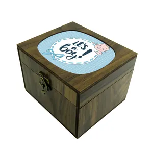 جعبه هدیه طرح تولد نوزاد پسرانه کد 6849810