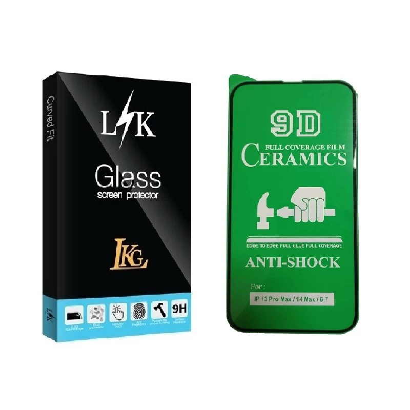 محافظ صفحه نمایش سرامیکی ال کا جی مدل LKK مناسب برای گوشی موبایل اپل iPhone 14 Plus / 13 Pro Max