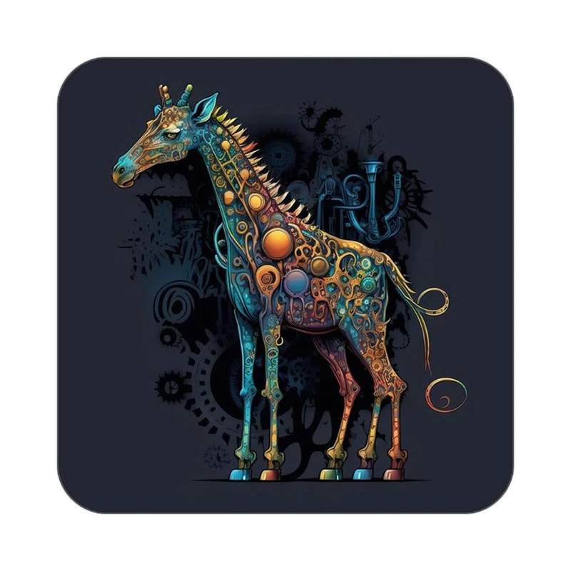 زیر لیوانی کاکتی طرح حیوانات رنگی مدل mp26298