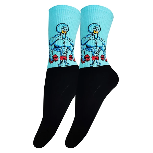 جوراب ساق بلند پسرانه تن پوش هنگامه مدل پنبه کش اسپرت اختاپوس ورزشکار کد O55