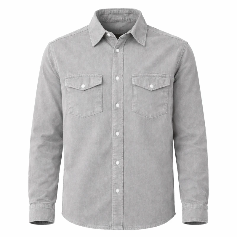 پیراهن آستین بلند یقه برگردان مردانه مدل Urban Ash