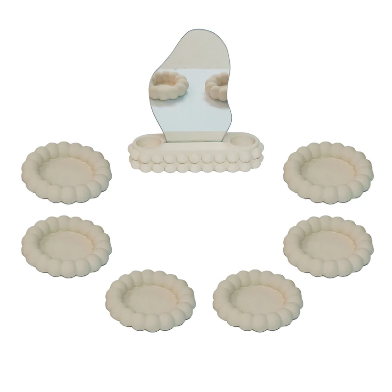 ست 8 تکه هفت سین دکوری بتنی مدل مرواریدی بزرگ