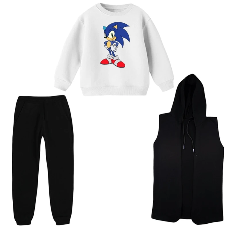 ست 3 تکه لباس راحتی بچگانه مدل سونیک کد 1