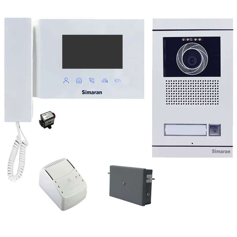 مجموعه دربازکن تصویری سیماران مدل 47TKM-VFBC1 یک واحدی به همراه محافظ ولتاژ مانیتور مجموعه دربازکن تصویری سیماران مدل 47TKM-VFBC1 یک واحدی به همراه محافظ ولتاژ مانیتور