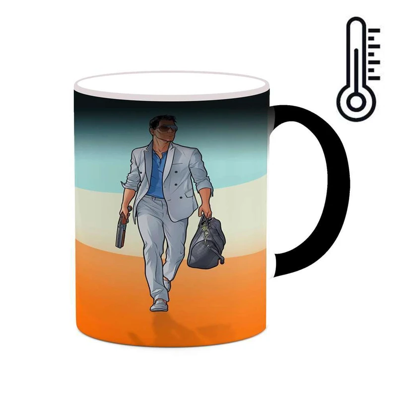 ماگ حرارتی کاکتی مدل کارتون Archer کد mgh22169