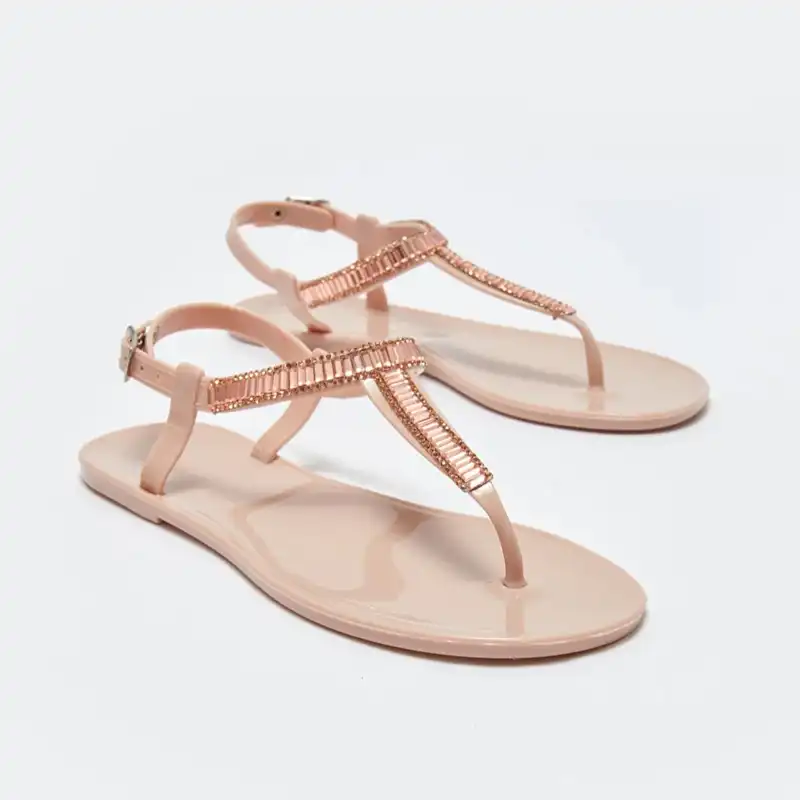 صندل زنانه ال سی وایکیکی مدل شاینی نگینی