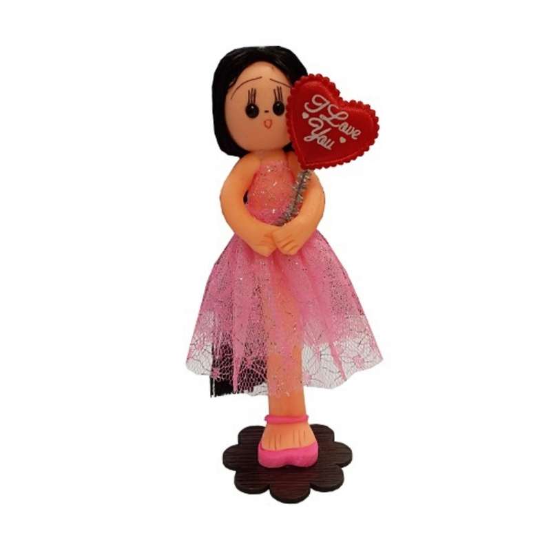 عروسک مدل دختر ایستاده کد 076 ارتفاع 17 سانتی متر