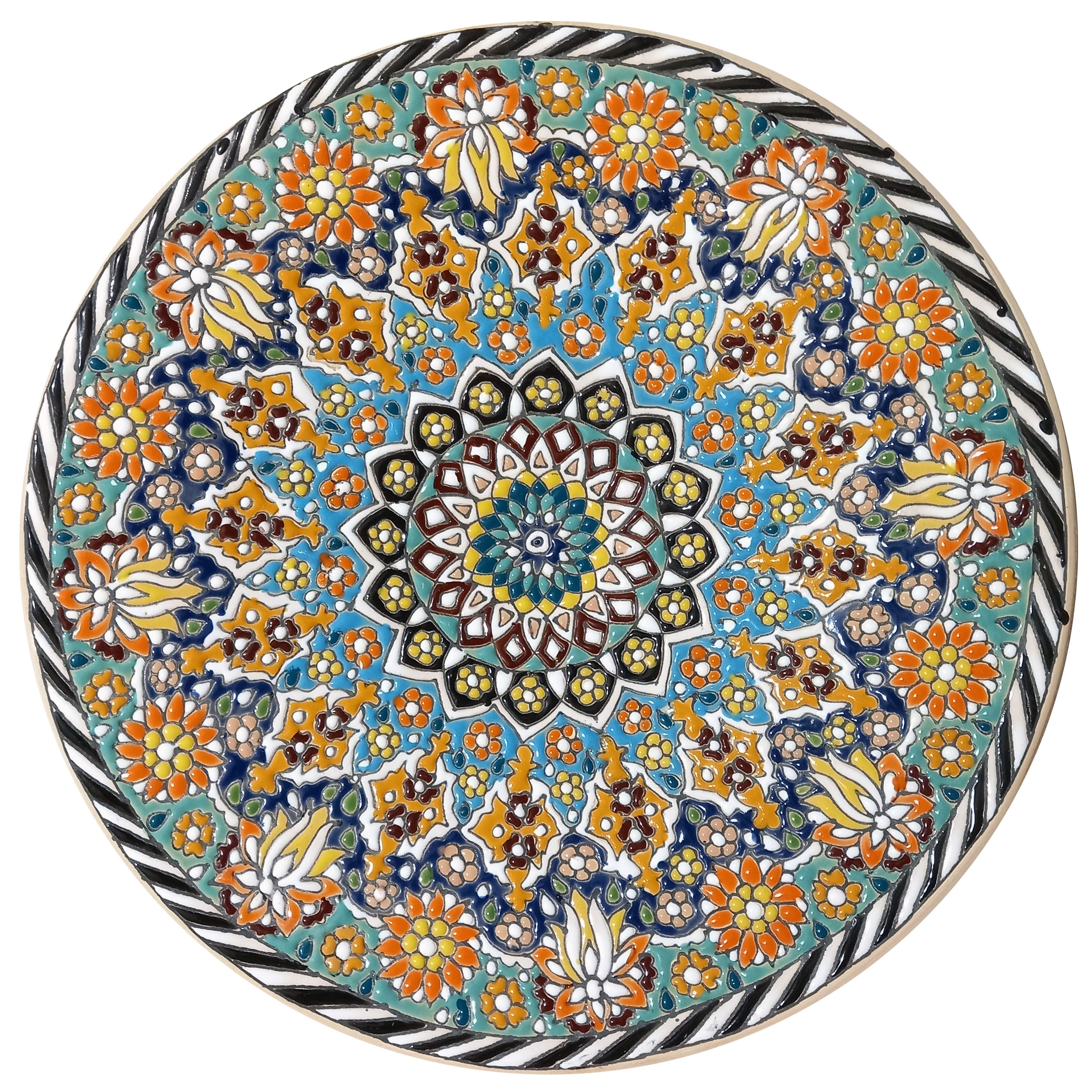  بشقاب میناکاری سفالی مدل D25-S6