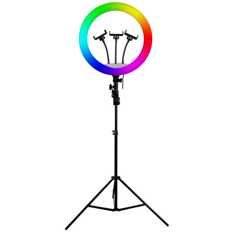 رینگ لایت مدل 56CM 18LED RGB