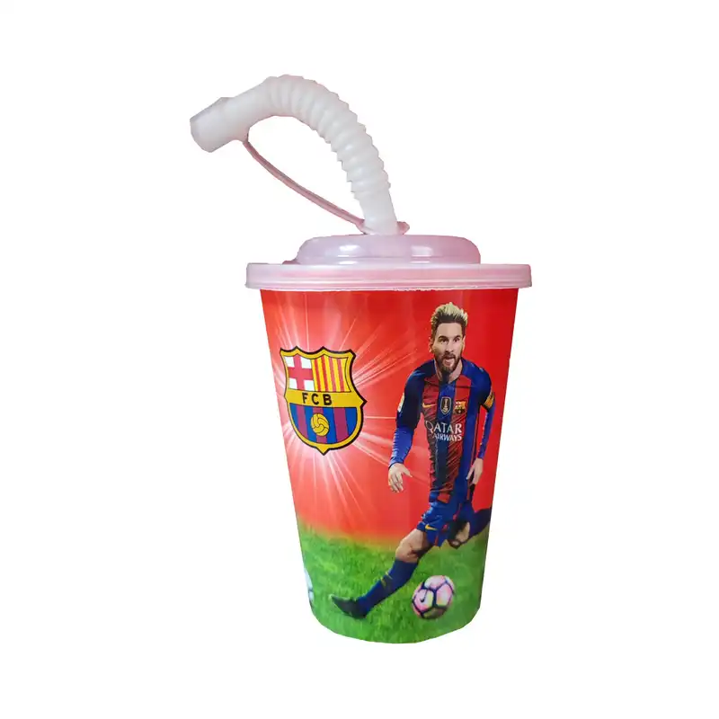 لیوان مدل نی دار طرح بارسلونا