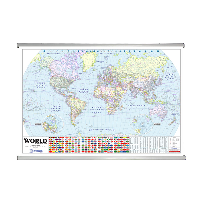 نقشه انتشارات گیتاشناسی نوین مدل جهان انگلیسی کد 1287 L