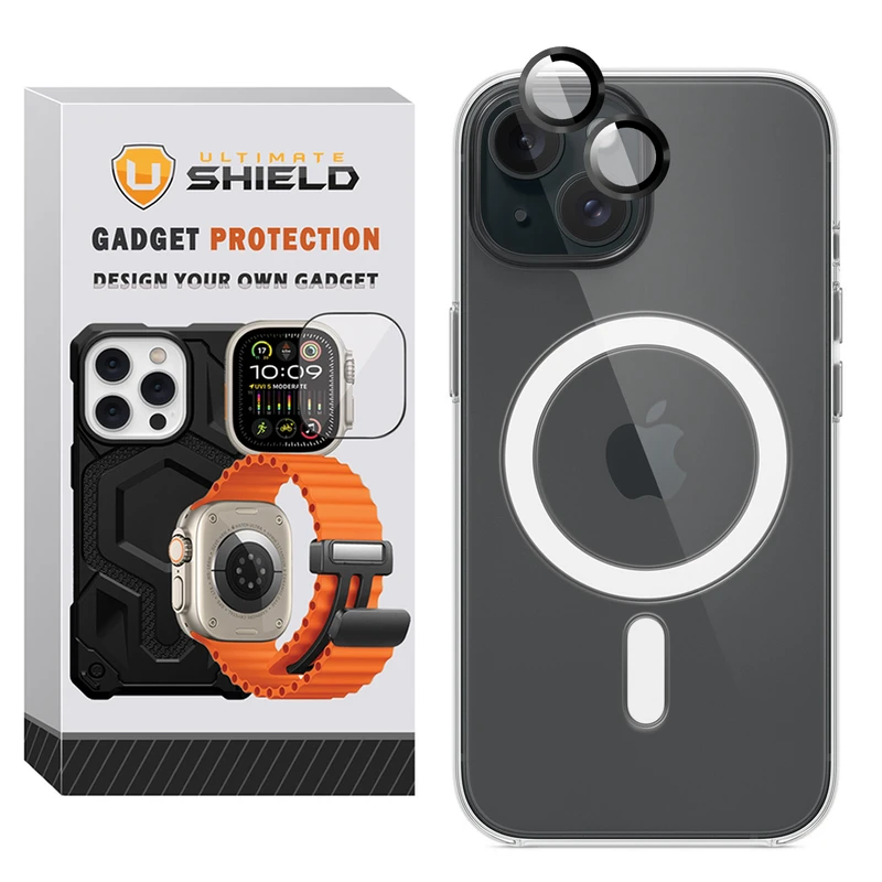 کاور آلتیمیت شیلد مدل Magsafe CLR Ring مناسب برای گوشی موبایل اپل iPhone 14 به همراه محافظ لنز دوربین
