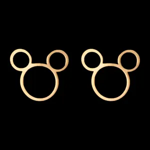 گوشواره طلا 18 عیار زنانه آمانژ مدل میکی ماوس کد D10023