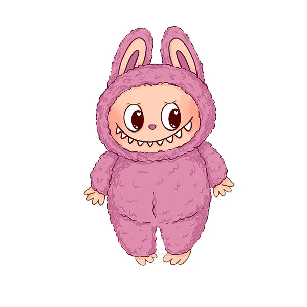 استیکر پارچه و لباس پاد آفرین طرح لبوبو کد 163