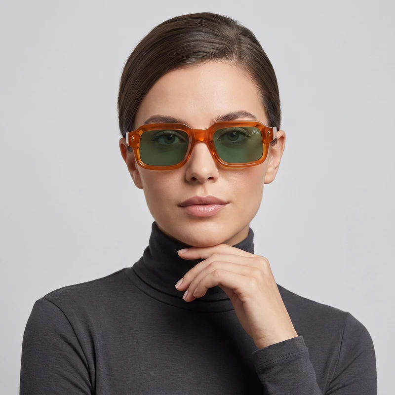 عینک آفتابی فریم خاص آلبرت وگ مدل SZ-8302 Tangerine
