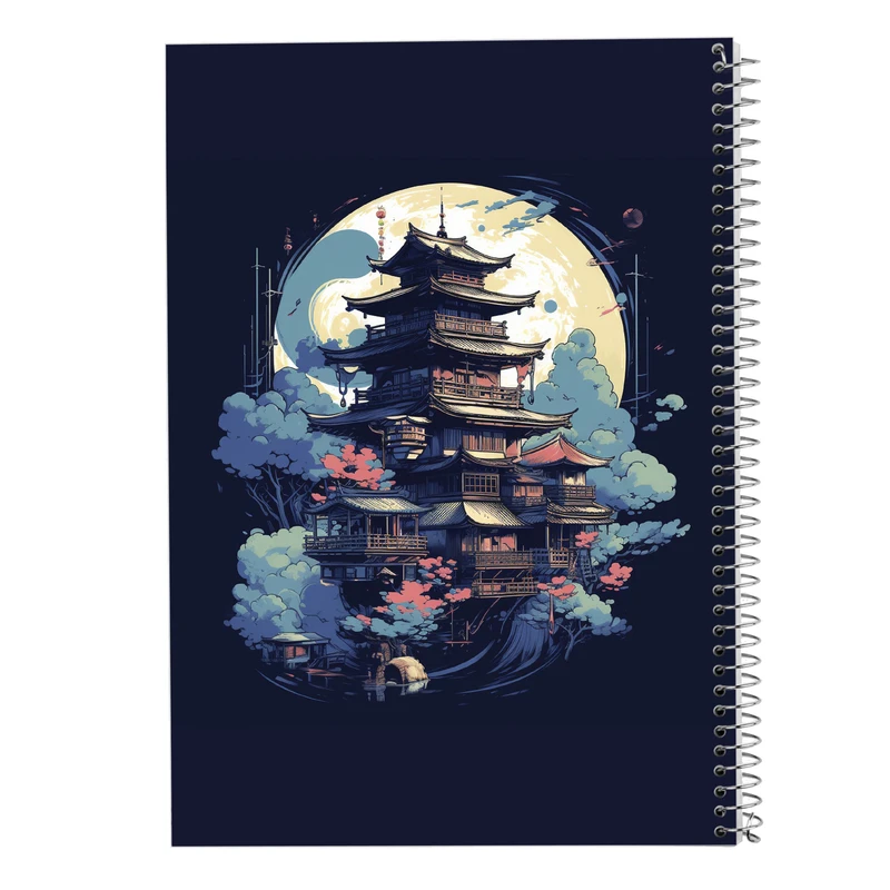 دفتر ژورنال نویسی 50 برگ مدوپد مدل نقطه ای طرح Ghibli کد DF2380