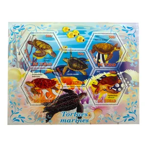 تمبر یادگاری مدل لاک پشت کد aa-382 مجموعه 5 عددی