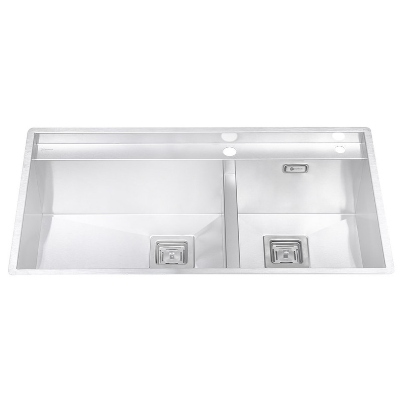 سینک ظرفشویی استیل توکار دو لگنه درسا لوازم خانگی آشپزخانه مدل DS 3804-90 سینک ظرفشویی استیل توکار دو لگنه درسا لوازم خانگی آشپزخانه مدل DS 3804-90