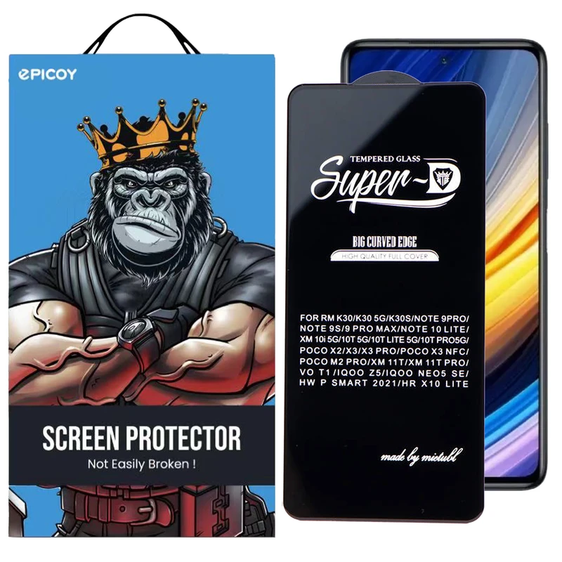 محافظ صفحه نمایش اپیکوی مدل Super 5D مناسب برای گوشی موبایل شیائومی Poco X3/Poco X3 Nfc/Poco X3 Pro/Poco X2/Poco M2 Pro