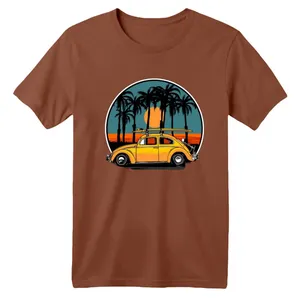 تی شرت آستین کوتاه بچگانه مدل فولوکس کد ۱ رنگ موکایی