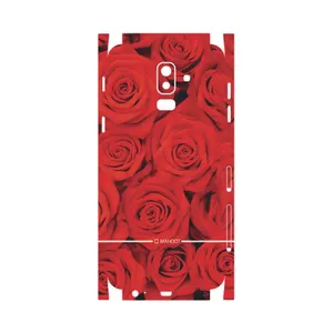 MAHOOT Red-Flower-FullSkin Cover Sticker for Samsung Galaxy J8