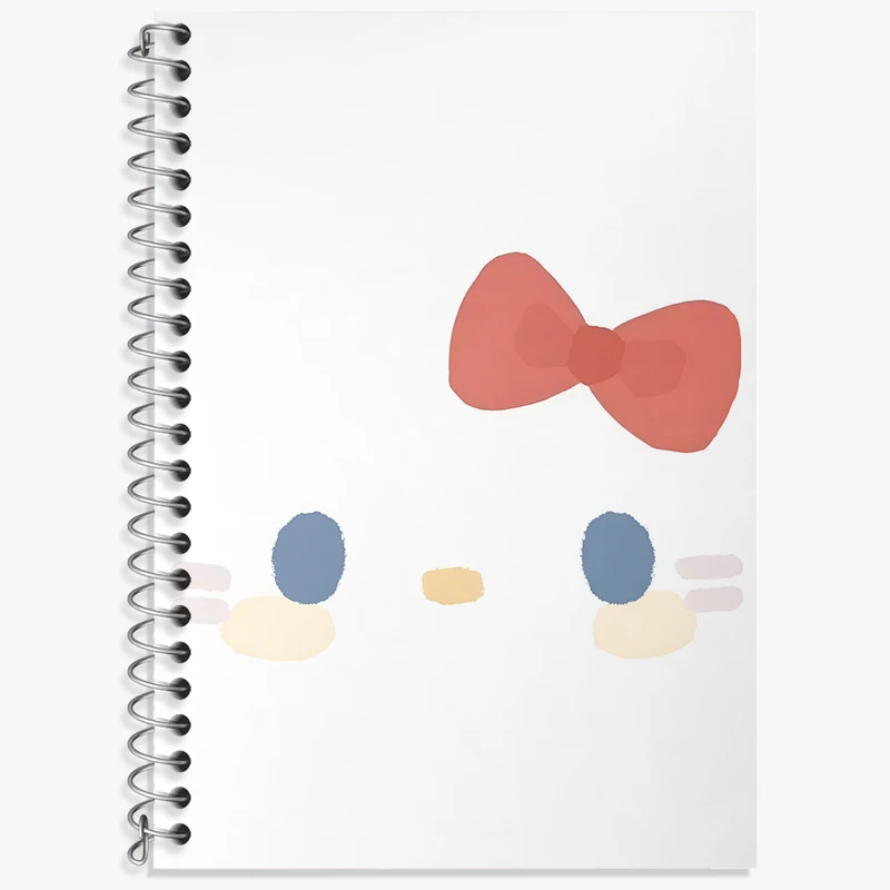 دفتر زبان 50 برگ خندالو مدل دو خط طرح هلو کیتی کد N3483