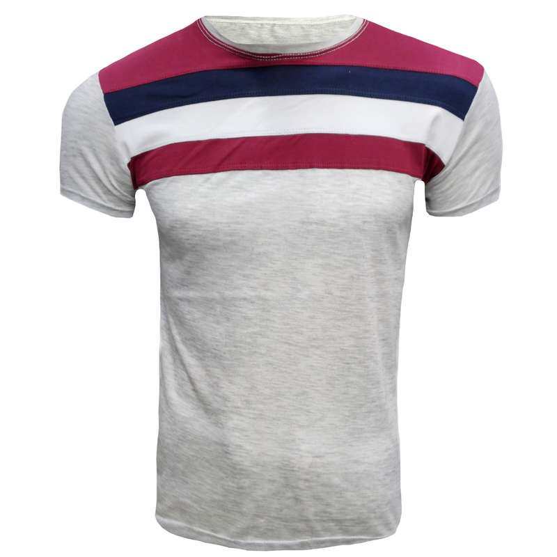 تی شرت آستین کوتاه مردانه مدل خط سفید ر ب ق کد 25