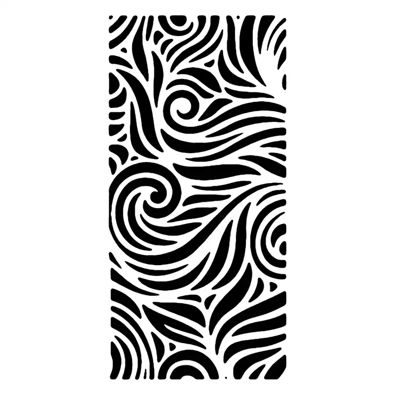 شابلون باتیس آرت طرح موج کد 50-695