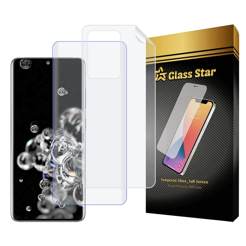 محافظ صفحه نمایش یووی گلس استار مدل UVNANOMTBS مناسب برای گوشی موبایل سامسونگ Galaxy S20 Ultra 4G / S20 Ultra 5G به همراه محافظ پشت گوشی