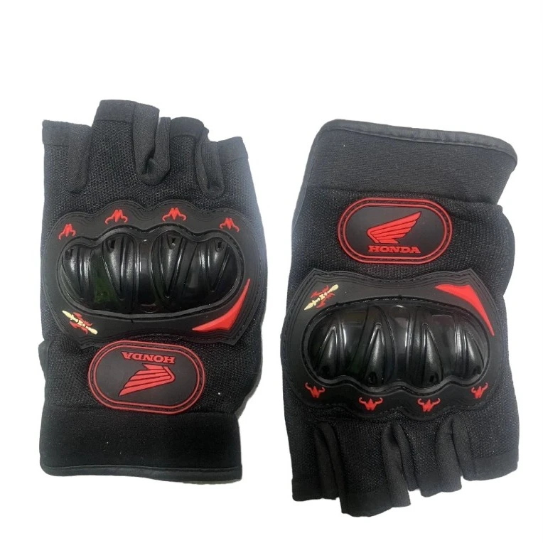 دستکش نیم انگشتی موتور سیکلت وارون مدل پروتکشن دار کد C-11-HNDA
