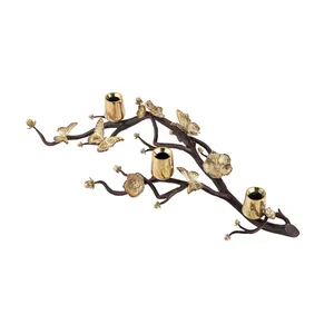 شمعدان گلدکیش طرح دلاریس کد GK834056 مناسب برای شمع قلمی