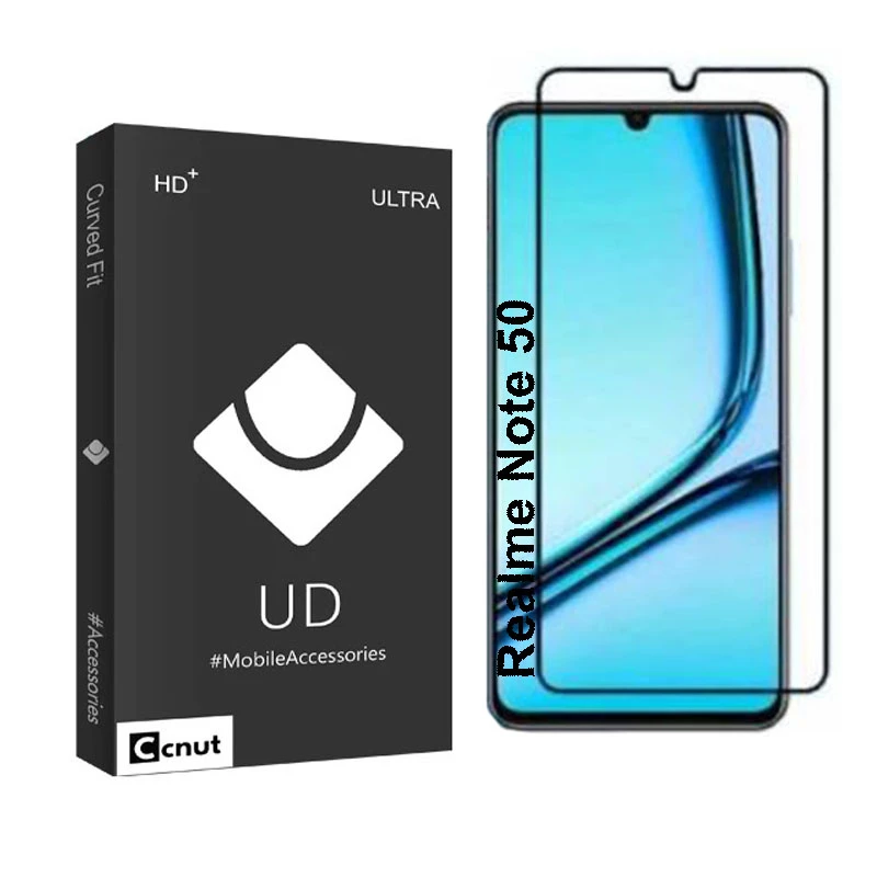 محافظ صفحه نمایش شیشه ای کوکونات مدل FULL-UDB مناسب برای گوشی موبایل ریلمی Note 50