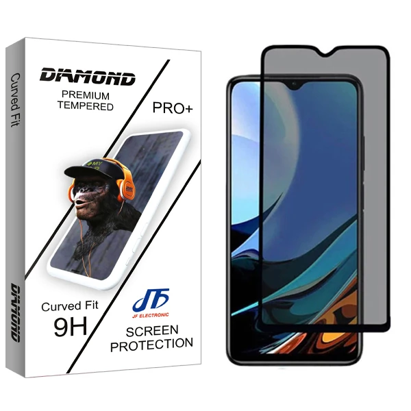 محافظ صفحه نمایش حریم شخصی جی اف مدل Diamond Secret مناسب برای گوشی موبایل شیائومی Redmi 9T / 9T NFC / Note 8 Pro / Poco M3
