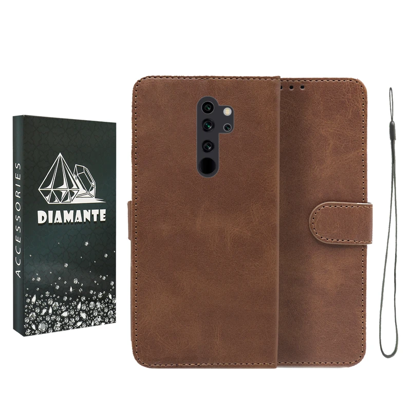 کیف کلاسوری دیامانته مدل Bandaviz Gn مناسب برای گوشی موبایل شیائومی Redmi Note 8 Pro به همراه بند آویز