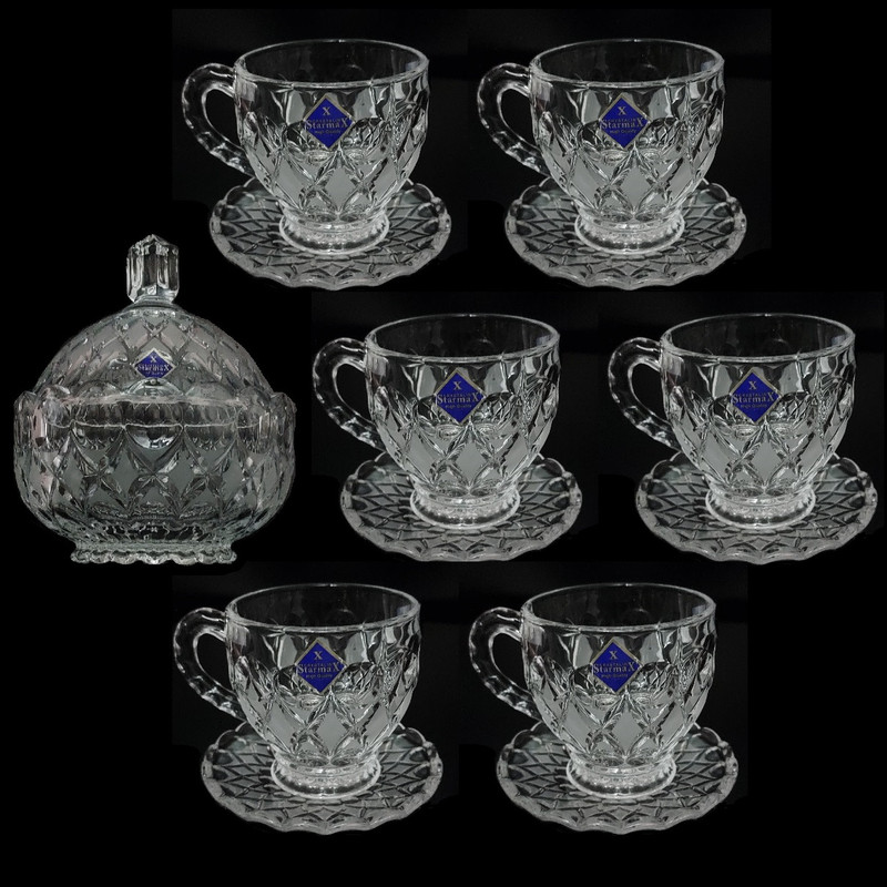 سرویس چای خوری 13 پارچه استارمکس مدل مات و براق سند پلاست