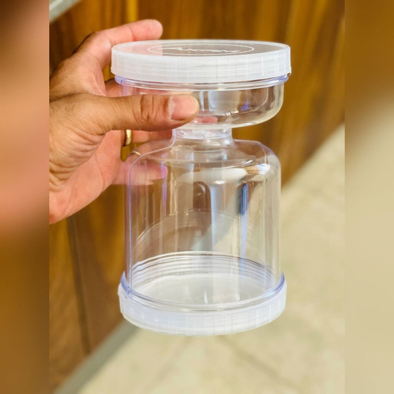 بانکه مدل ظرف خیار شور طرح ساعت شنی