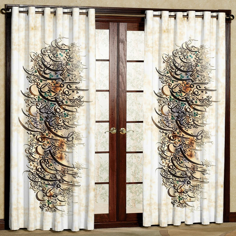  پرده مدل شعر  هازان پانچی کد 4494R سایز 140x200 سانتی متر