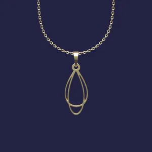 گردنبند طلا 18 عیار زنانه مدوپد مدل هندسی کد Y2-1-1030