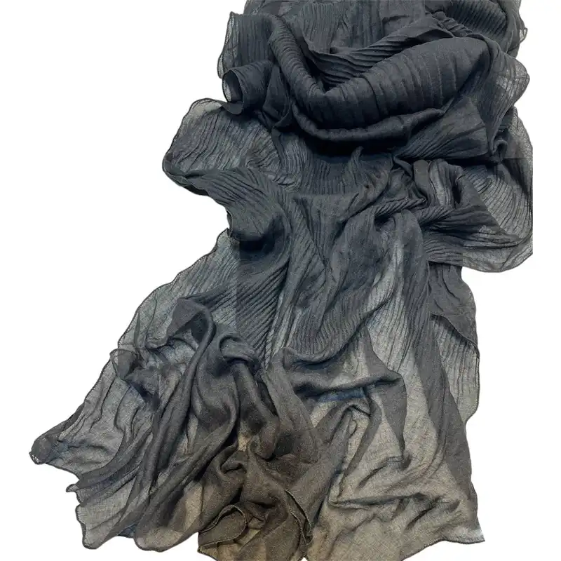 شال زنانه مدل نخی پلیسه حاشیه اوریب