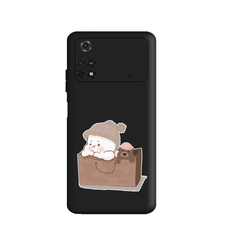 کاور قاب گارد طرح کارتنخواب  کد  FF971 مناسب برای گوشی موبایل شیائومی Poco m4 pro 4G