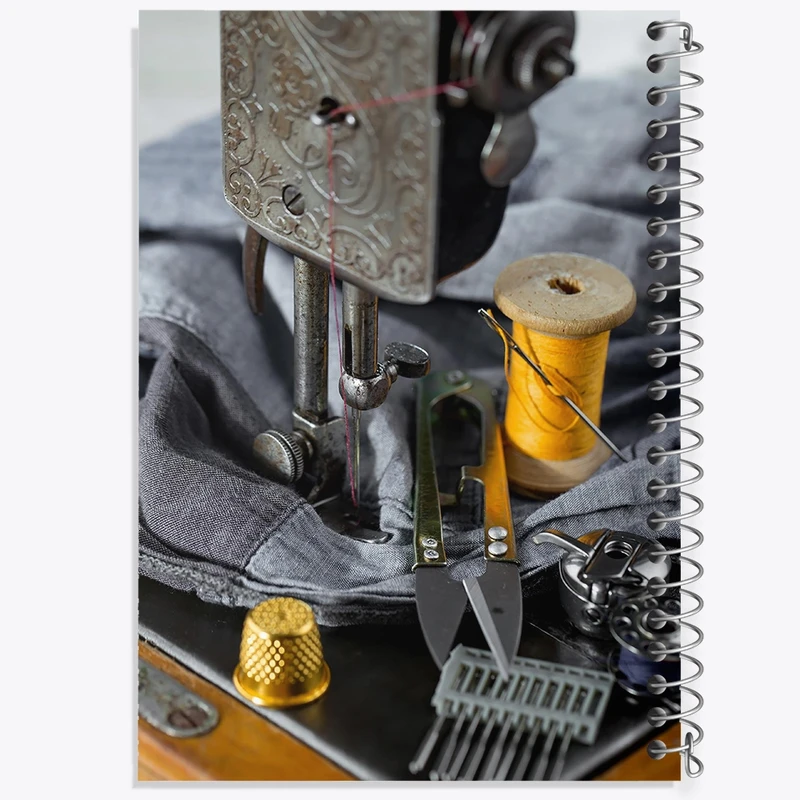 دفتر لیست خرید 50 برگ خندالو طرح خیاطی و چرخ خیاطی کد F1488