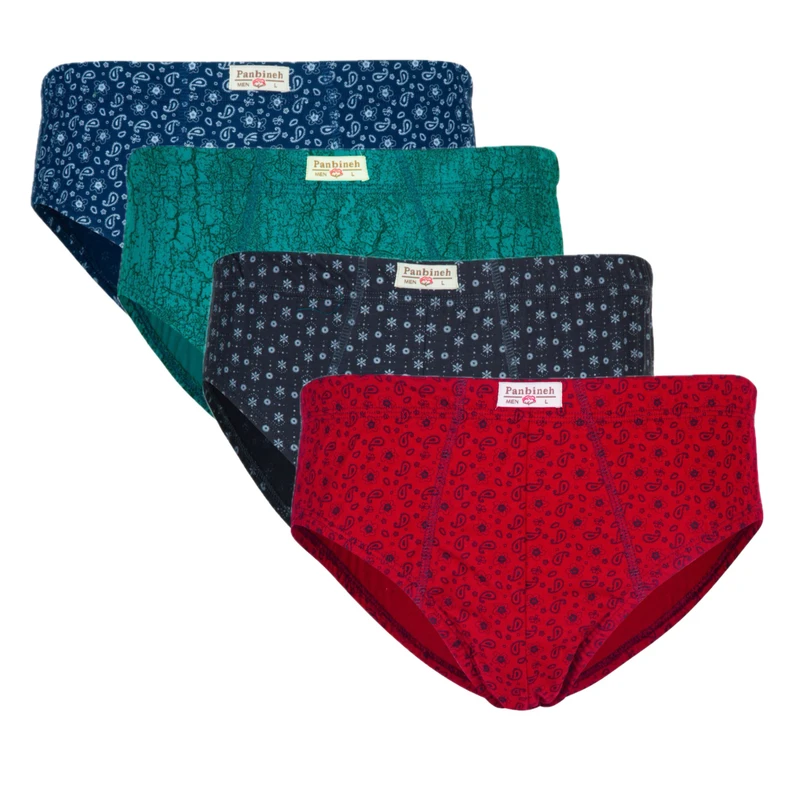 شورت اسلیپ مردانه پنبینه مدل نخ پنبه بسته 4 عددی