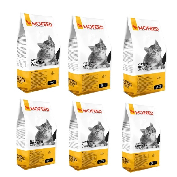 غذا خشک گربه نابالغ مفید مدل KITTEN DIGIA20 وزن 2000 گرم مجموعه 6 عددی