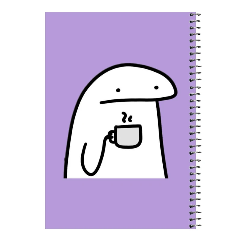 دفتر مشق 80 برگ اس جی مدل استیکر و قهوه     