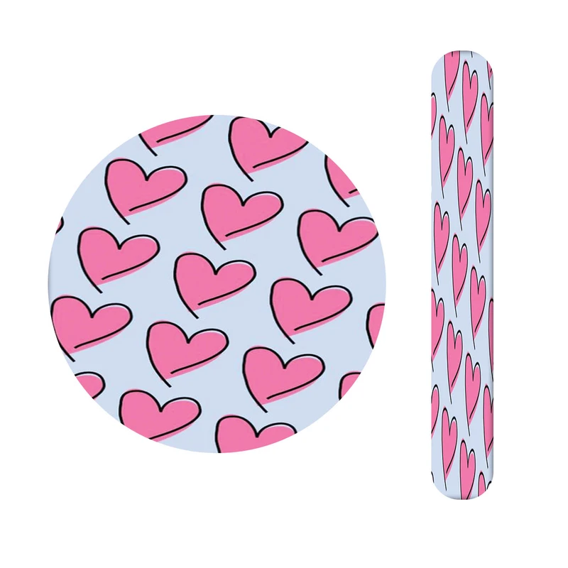 آینه آرایشی جیبی مدل قلب کد 394 به همراه سوهان ناخن 