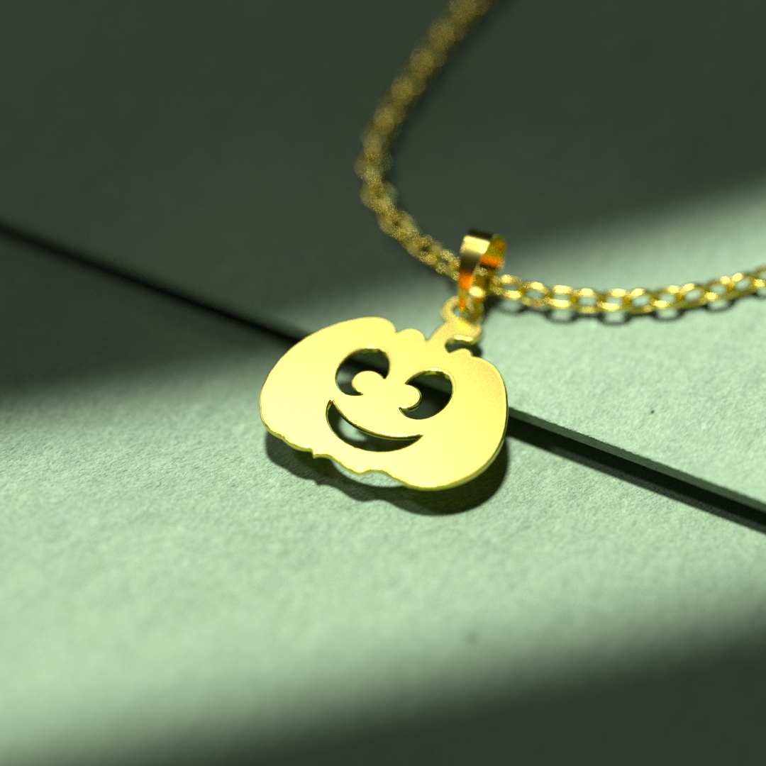 گردنبند طلا 18 عیار زنانه مدوپد مدل هالووین کد G3-1-1084