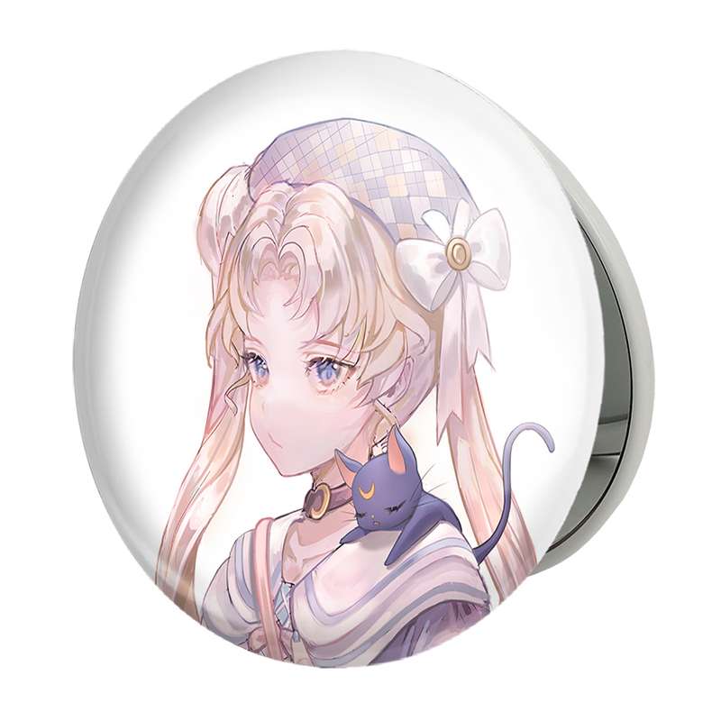 آینه جیبی خندالو طرح اوساگی تسوکینو انیمه سیلور مون Sailor Moon مدل تاشو کد 17417