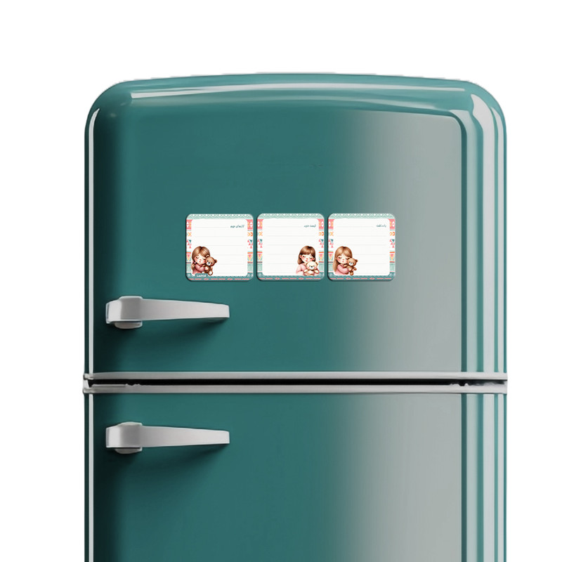 تخته وایت برد لاژید مدل برنامه ریزی سایز 9X9 سانتی متر مجموعه 3 عددی