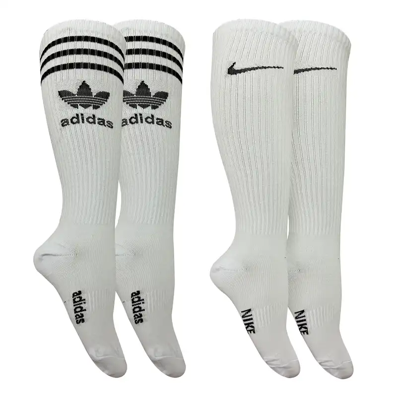 جوراب ورزشی ساق بلند مردانه مدل سه ربع کد WW بسته 2 عددی