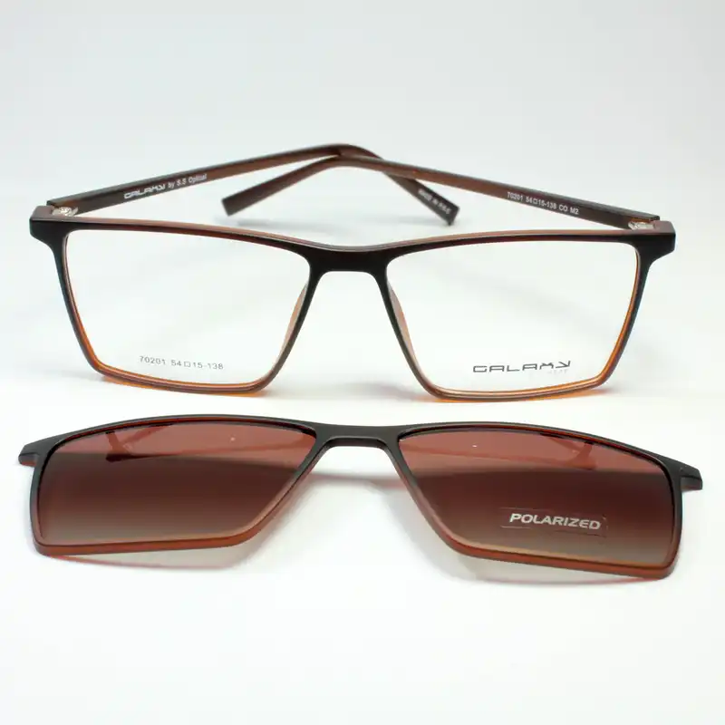 فریم عینک طبی گلکسی مدل 70201 به همراه کاور آفتابی